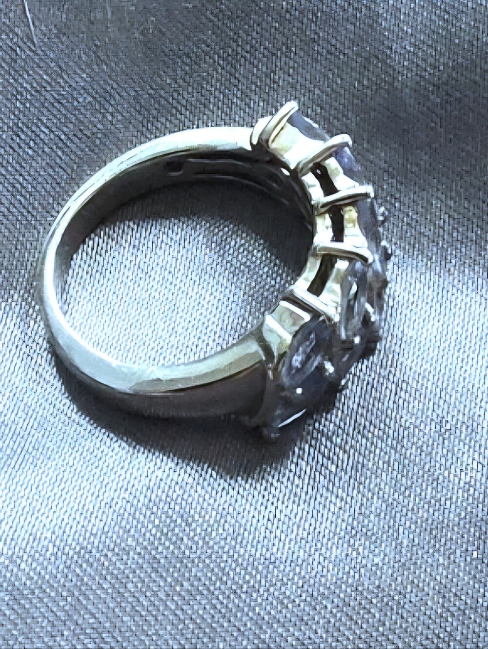 Vintage D’Joy sterling silver Marquis tanzanite Ring sz 5 - Picture 2 of 3